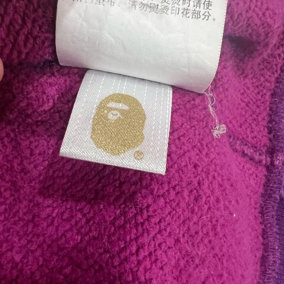 BAPE Purple zip up sweater